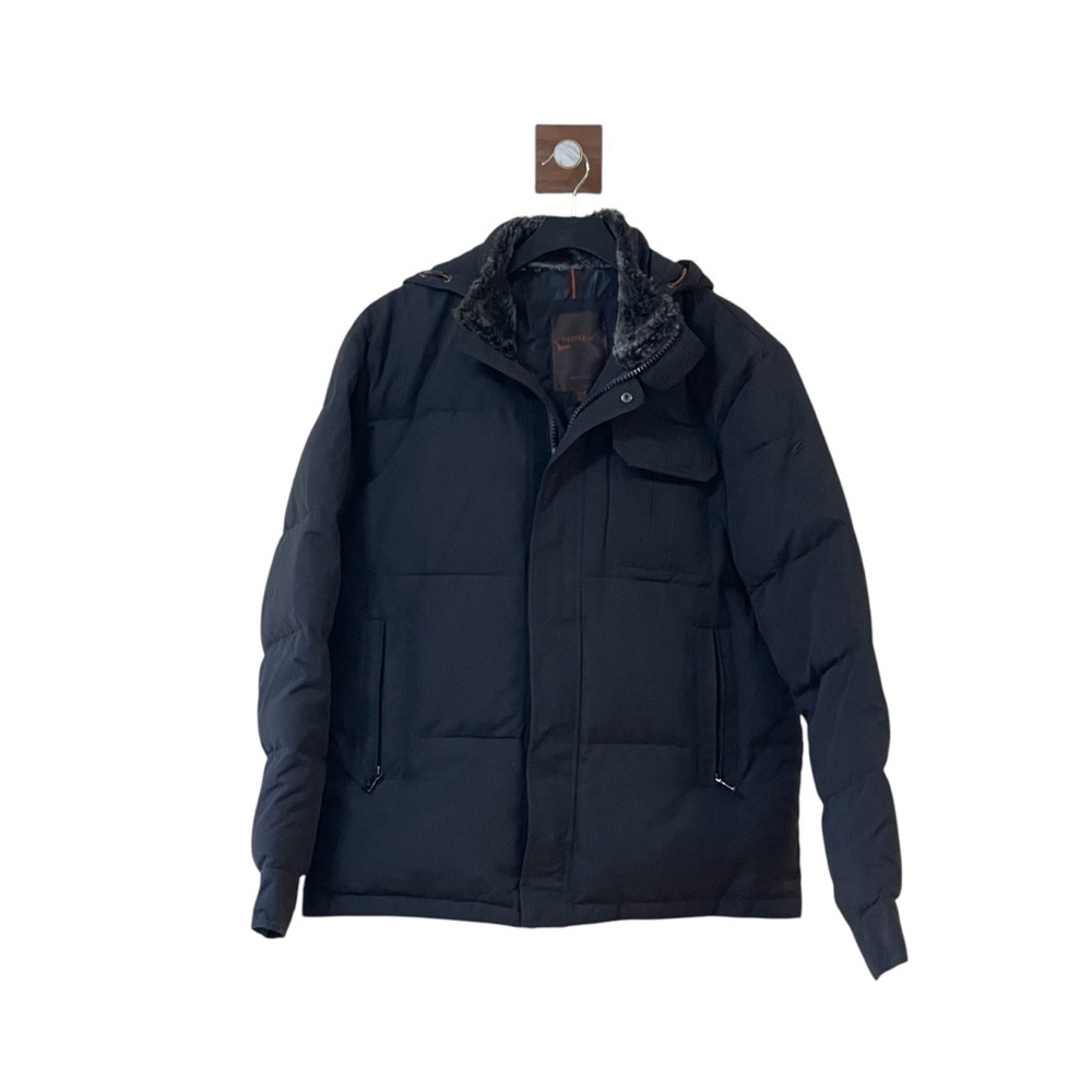Hawke & Co New York Quilted Full-Zip Detachable Hood Puffer Coat